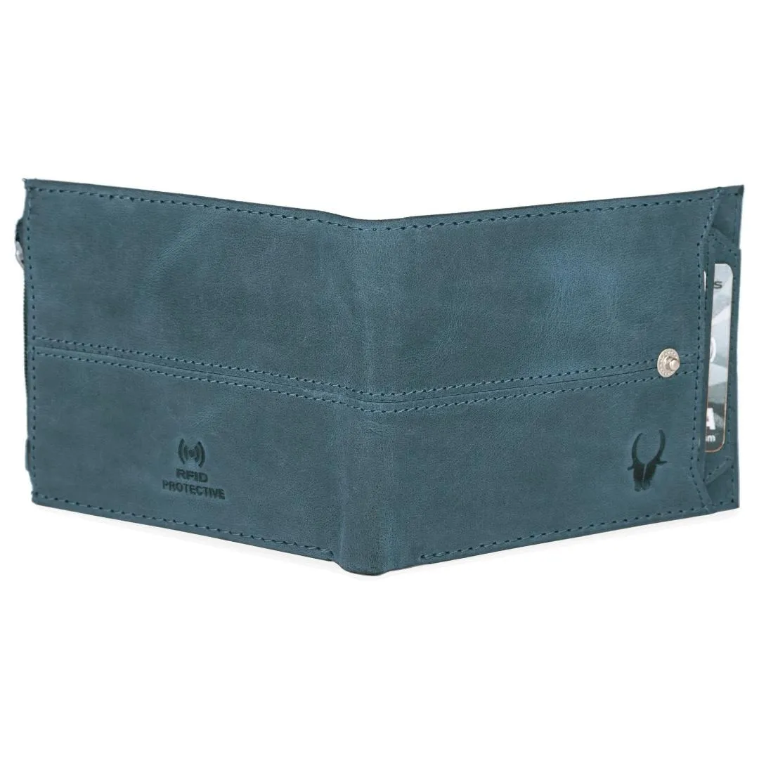 OSCAR RFID Protected Green Hunter Leather Wallet for Men