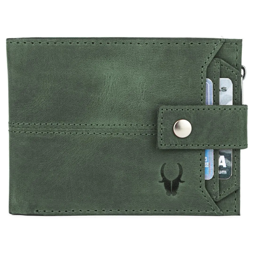 OSCAR RFID Protected Green Hunter Leather Wallet for Men