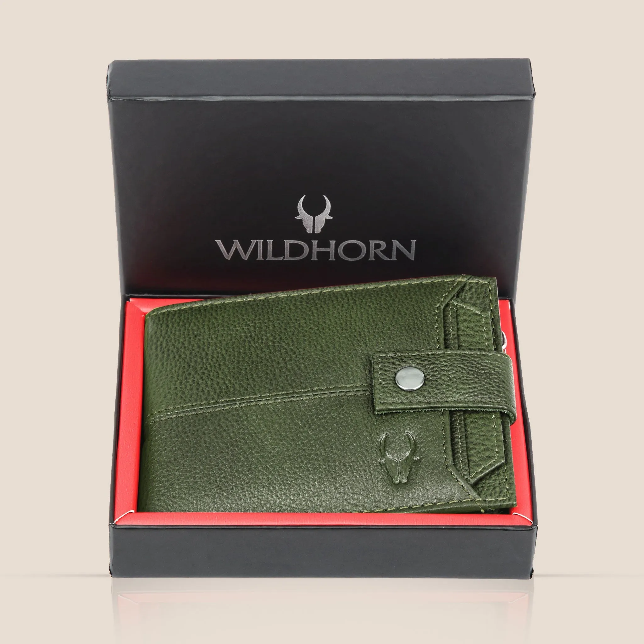 OSCAR RFID Protected Green Hunter Leather Wallet for Men