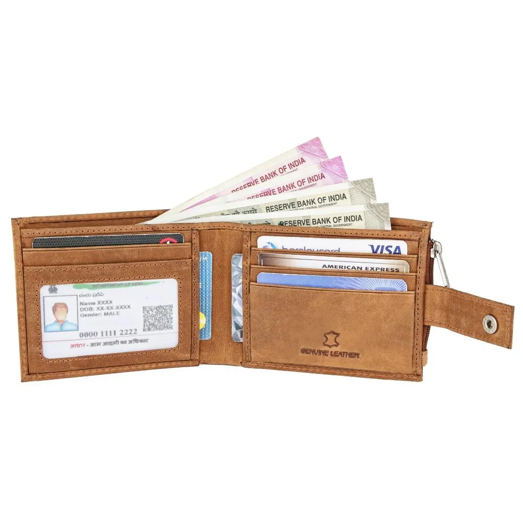 OSCAR RFID Protected Green Hunter Leather Wallet for Men
