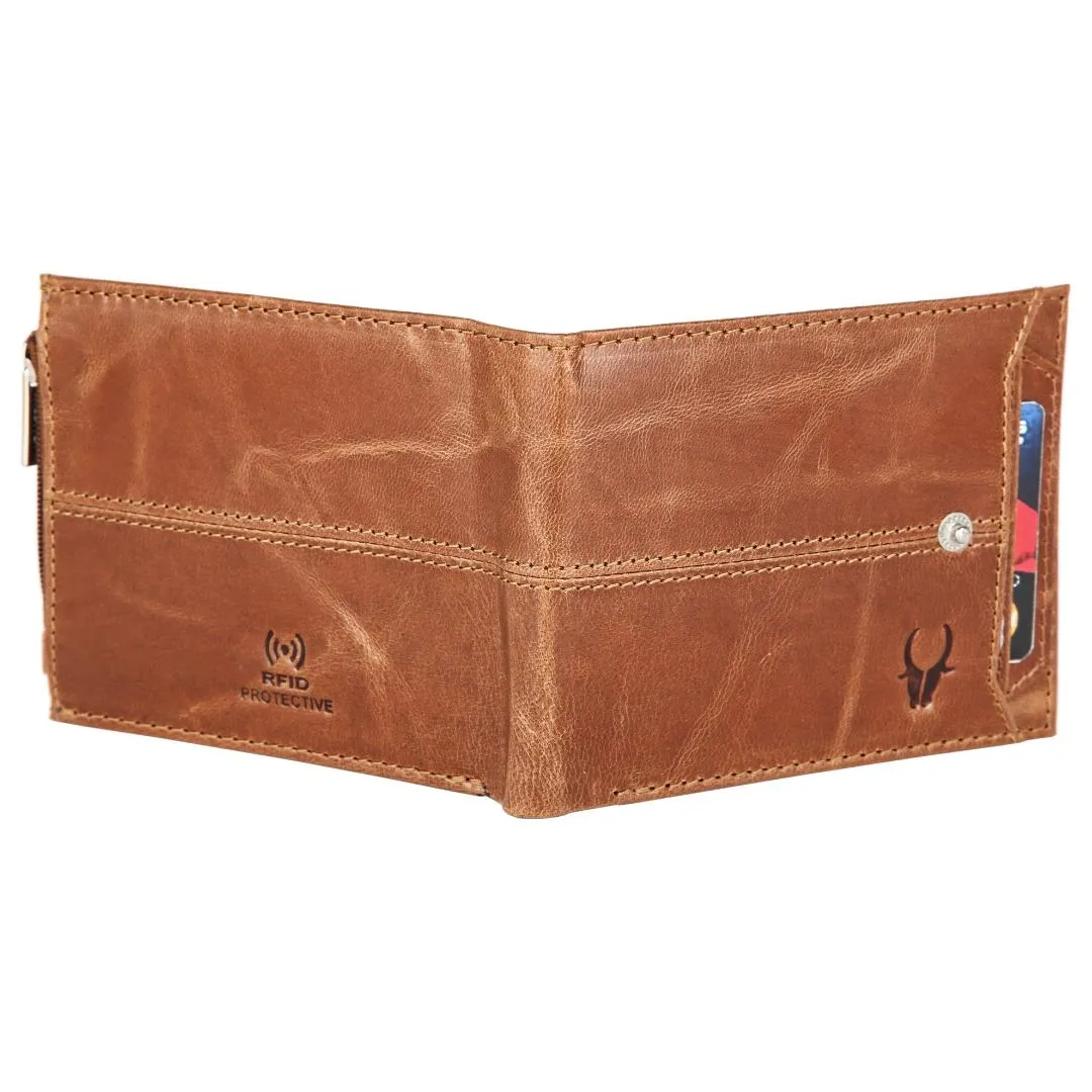 OSCAR RFID Protected Green Hunter Leather Wallet for Men