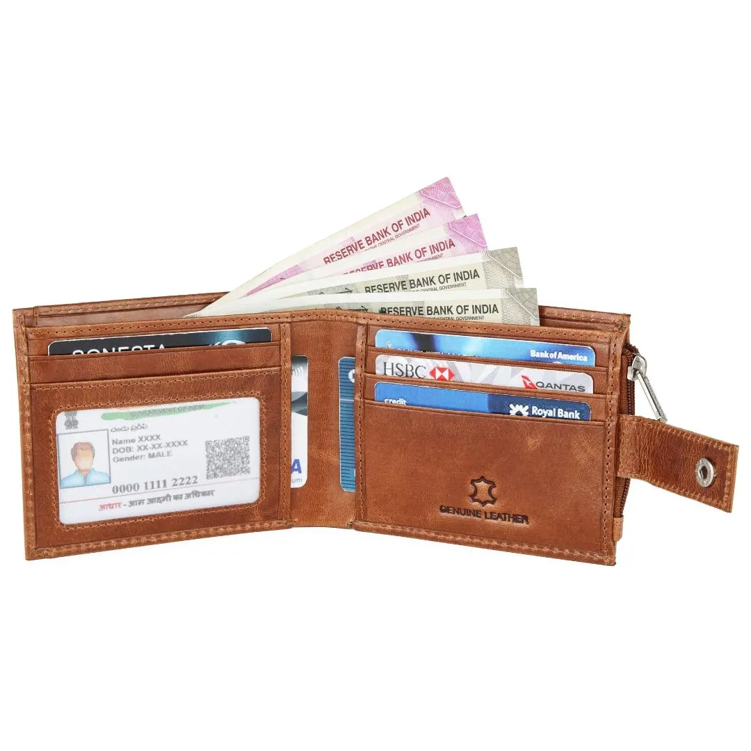 OSCAR RFID Protected Green Hunter Leather Wallet for Men