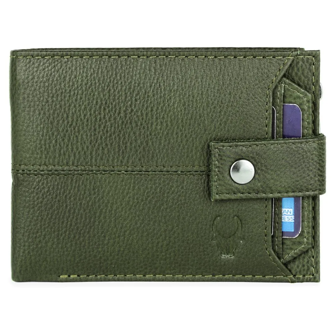 OSCAR RFID Protected Green Hunter Leather Wallet for Men