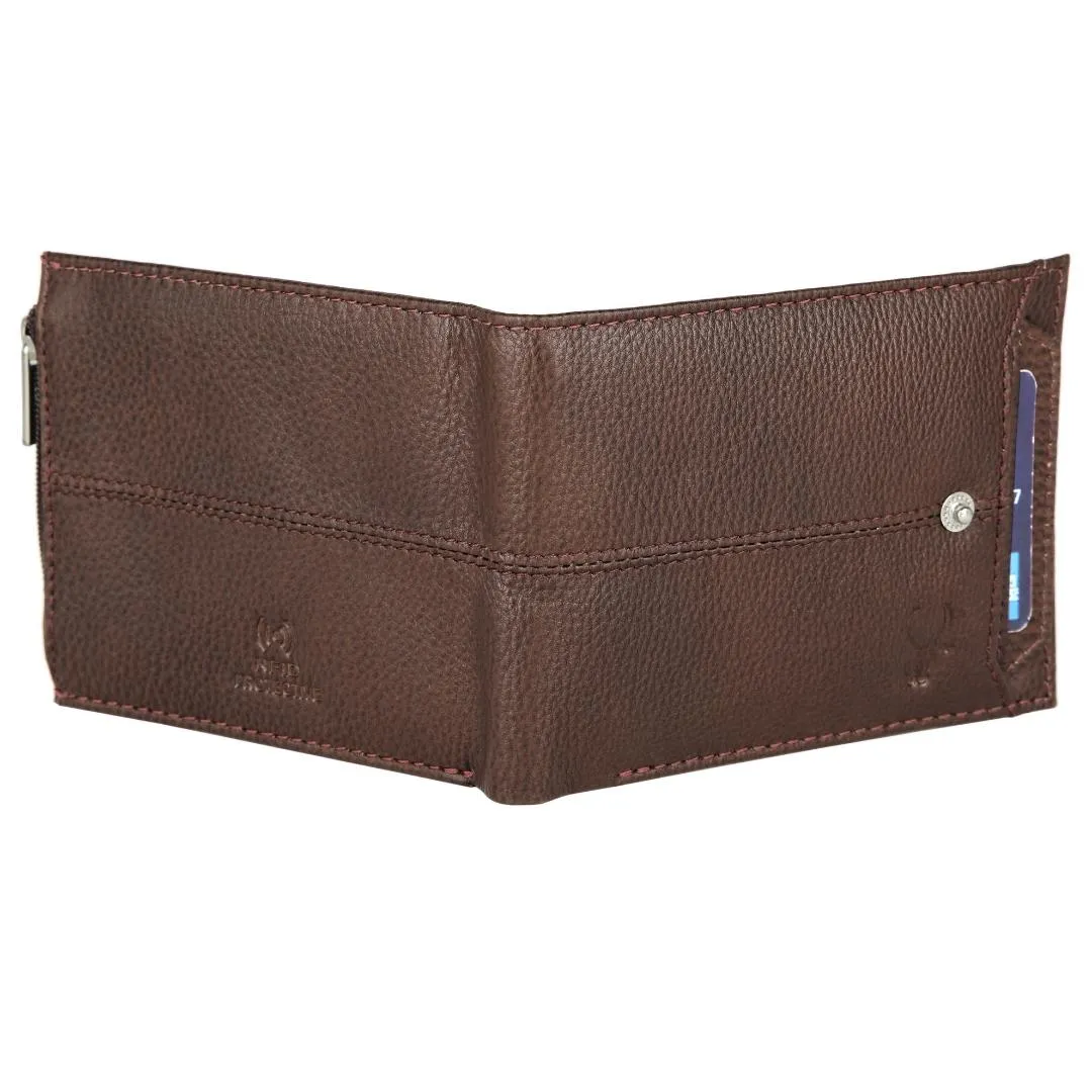 OSCAR RFID Protected Green Hunter Leather Wallet for Men
