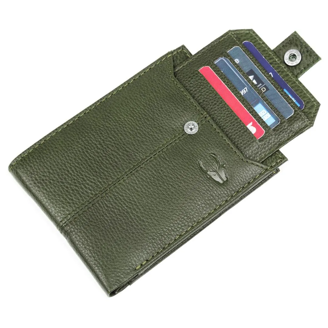 OSCAR RFID Protected Green Hunter Leather Wallet for Men