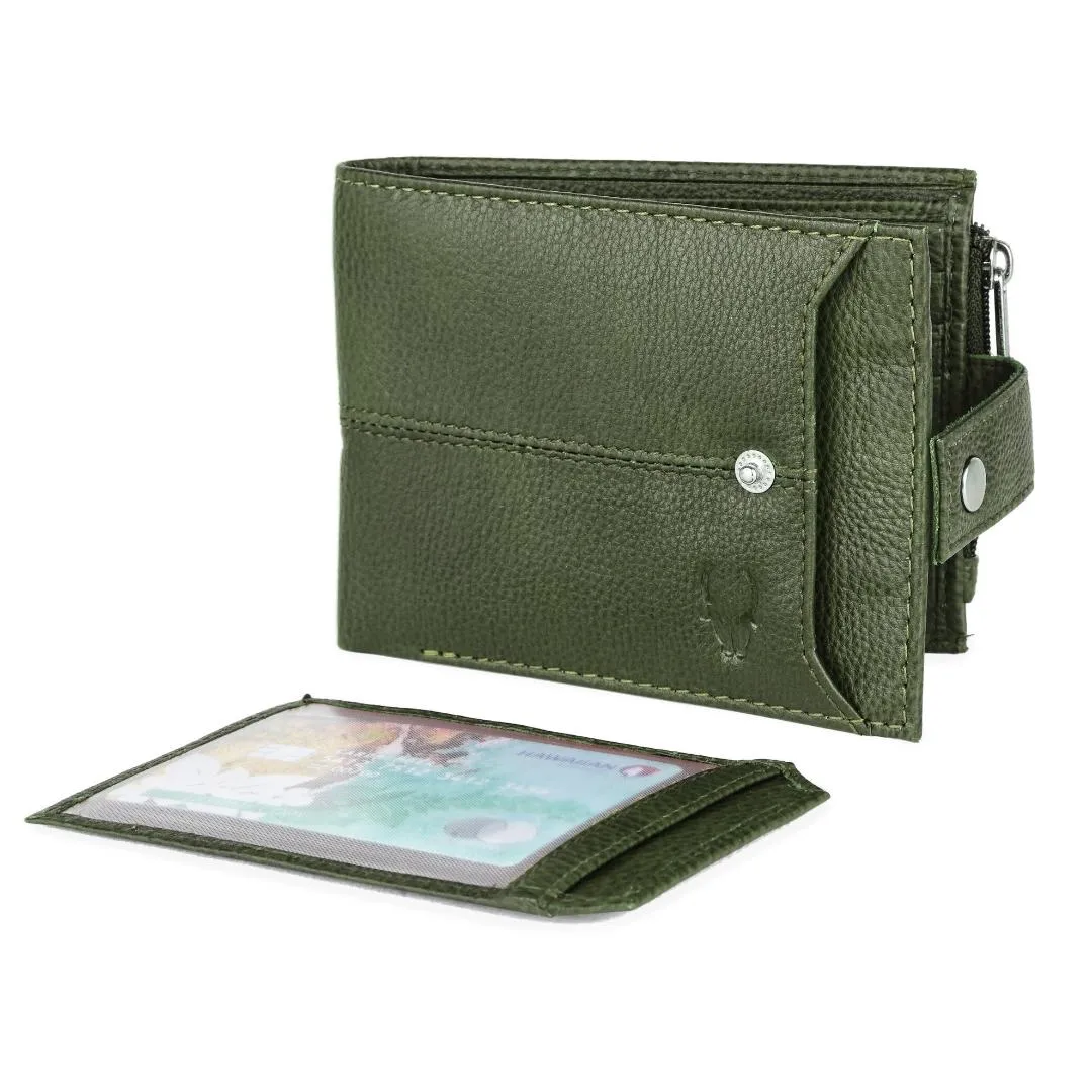 OSCAR RFID Protected Green Hunter Leather Wallet for Men