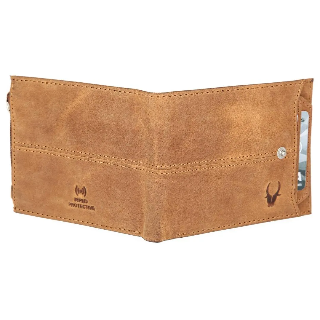 OSCAR RFID Protected Green Hunter Leather Wallet for Men