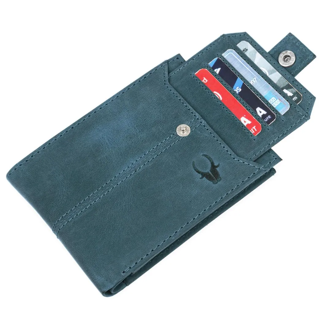 OSCAR RFID Protected Green Hunter Leather Wallet for Men