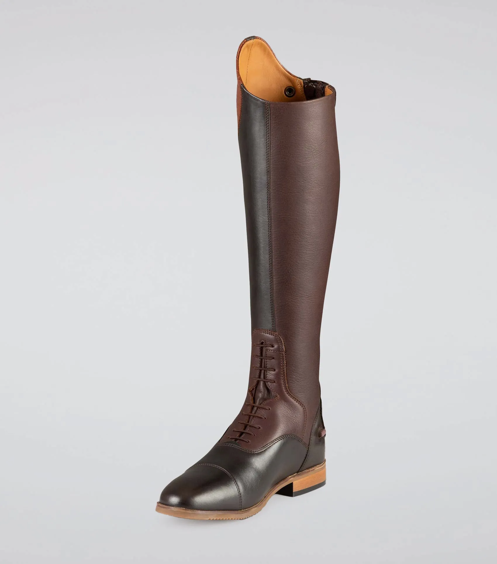 Passaggio Ladies Leather Field Tall Riding Boot Brown (Wide Calf)