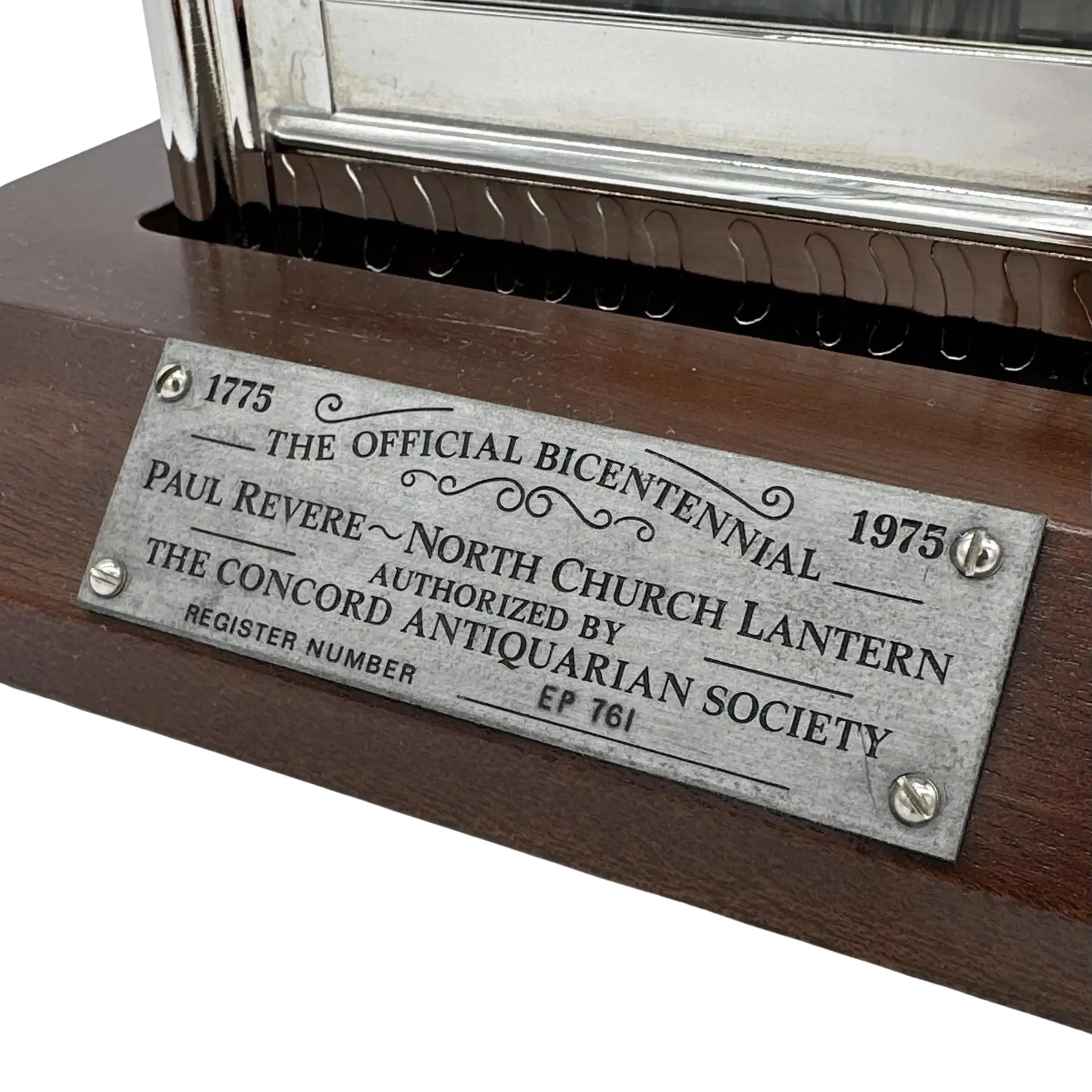 Paul Revere - Old North Church Bicentennial Lantern — Sterling Silver — Numbered — Authorized by the Concord Antiquarian Society