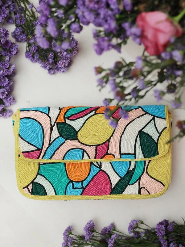 Poppy Multicolor Baguette Bag with Handle