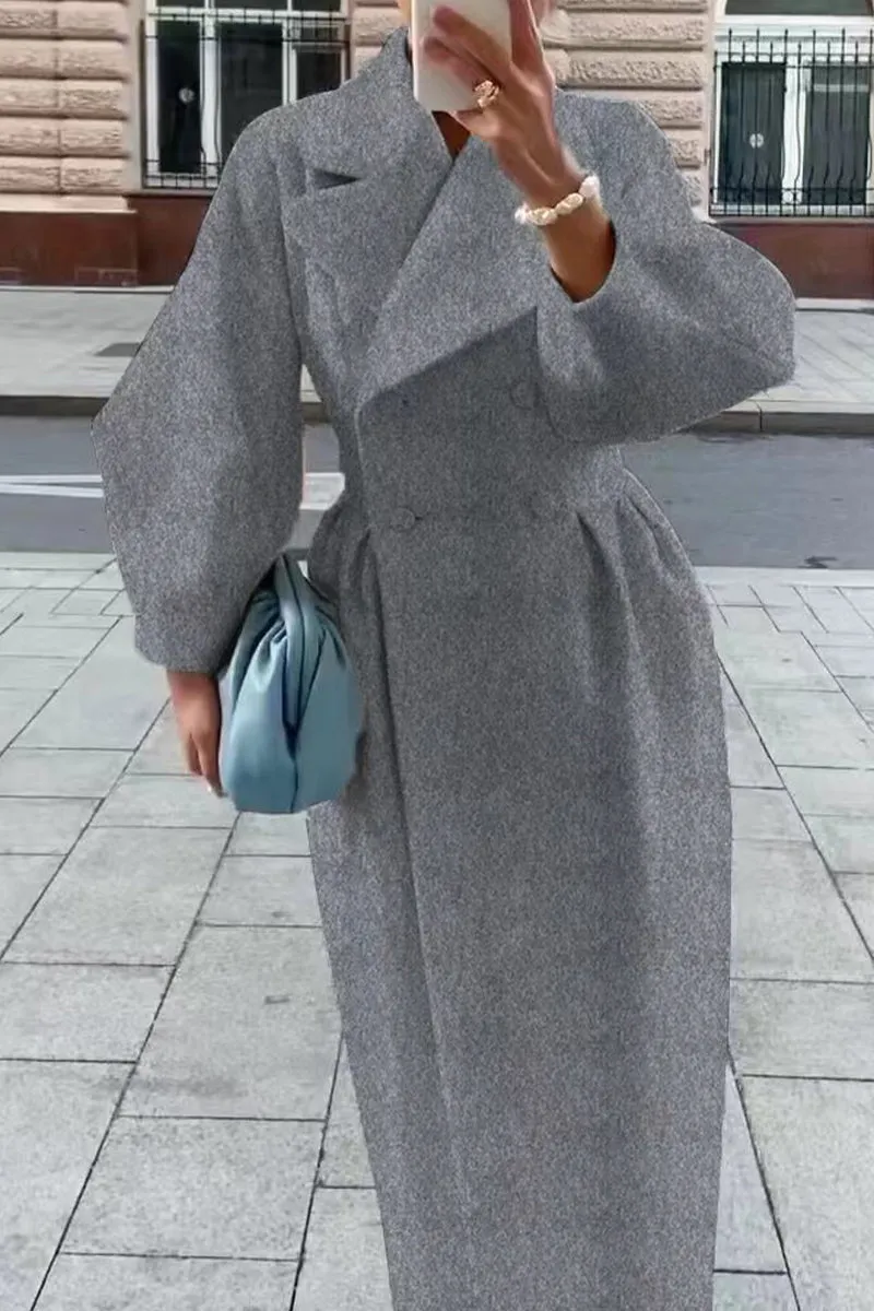 Purpdrank - Elegant Solid Color Turndown Collar Outerwear(9 Colors)