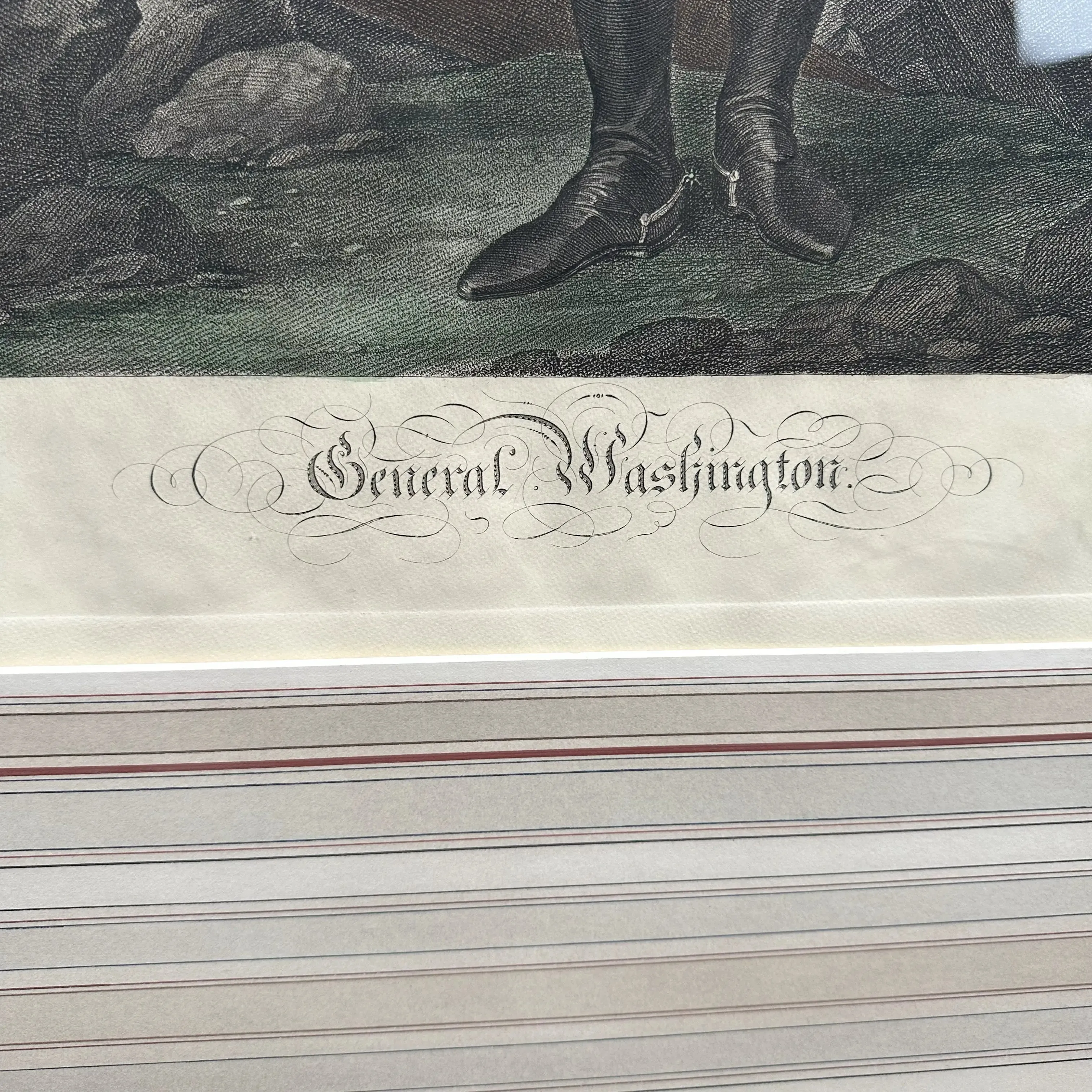 "General Washington at the Battle of Trenton," after John Trumbull