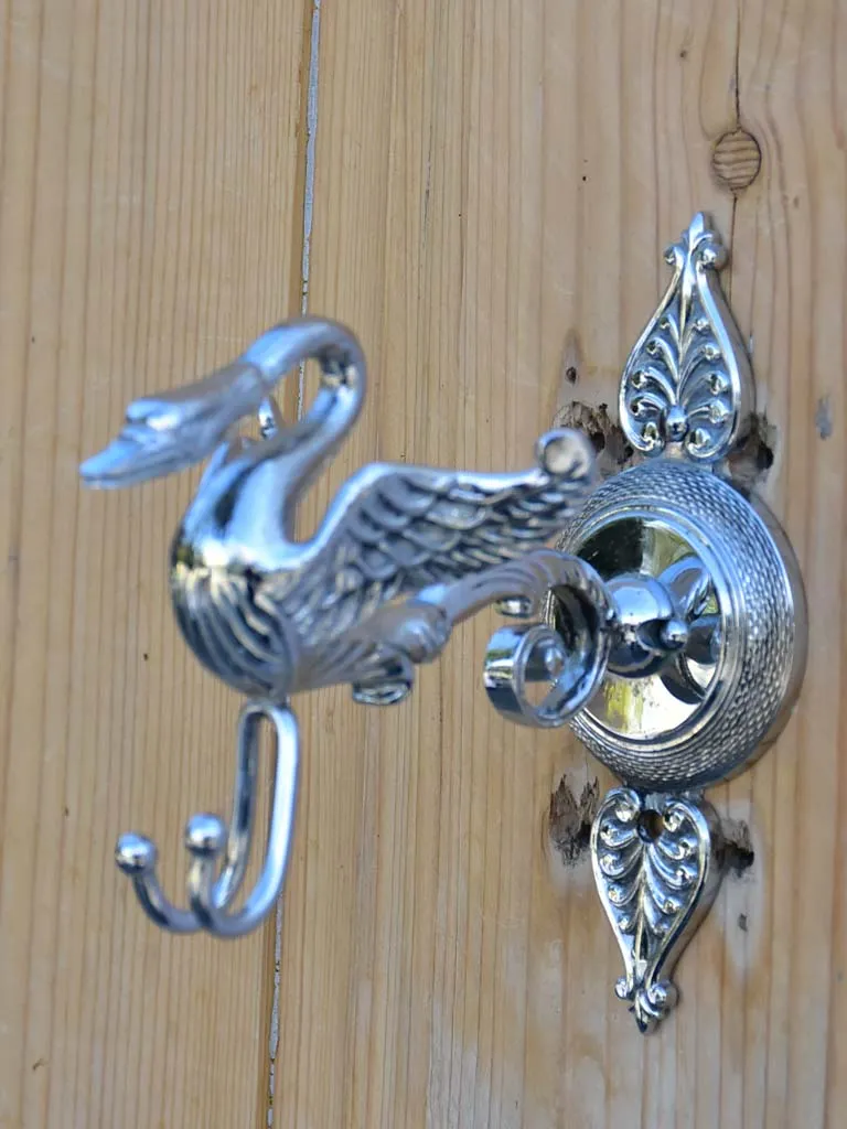 Rare set of bathroom hardware accessories decorated with swans - 1950's