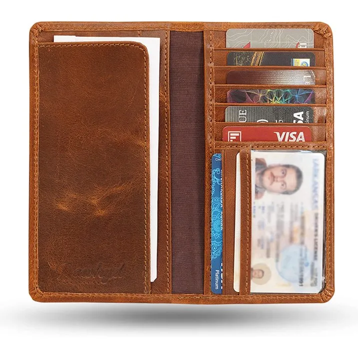 RAWHYD Leather American Flag Wallet for Men | Full-grain 6.75" x 3.5”