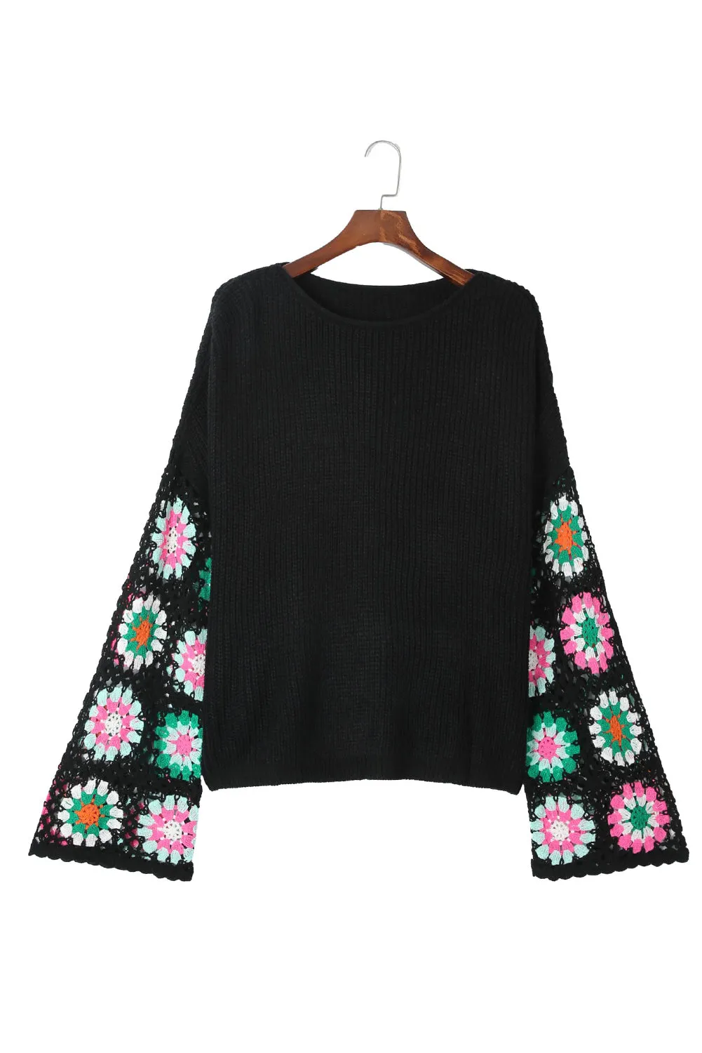 scarlett crochet sleeve sweater