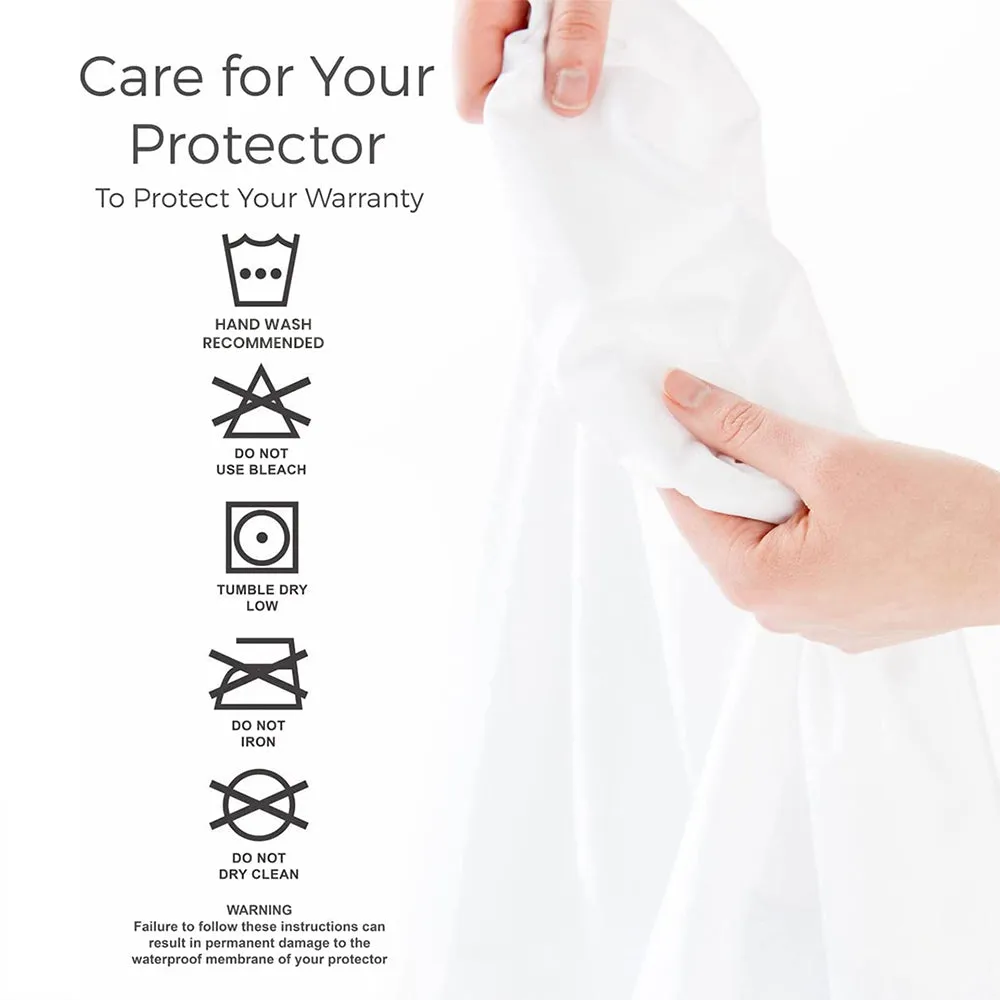 Soft Cotton Quilted 100% Waterproof Fitted Mattress Protector In Maroon Color