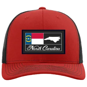 State of North Carolina Woven Patch Red and Black Richardson Hat
