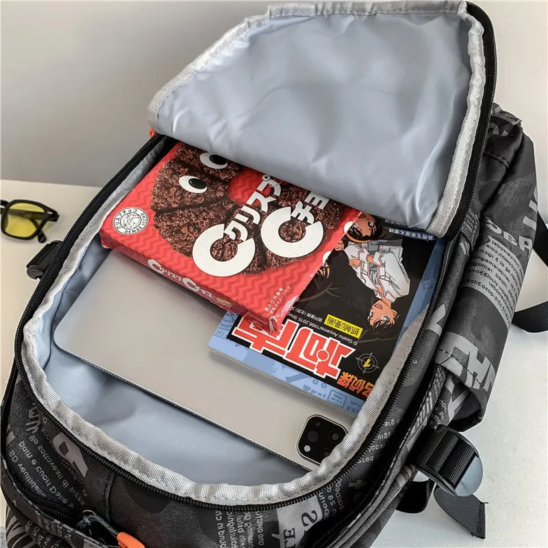 Student Schoolbag New Trendy Ins Commute Leisure Large-Capacity Backpack Fashionable Simple Trendy Cool Backpack