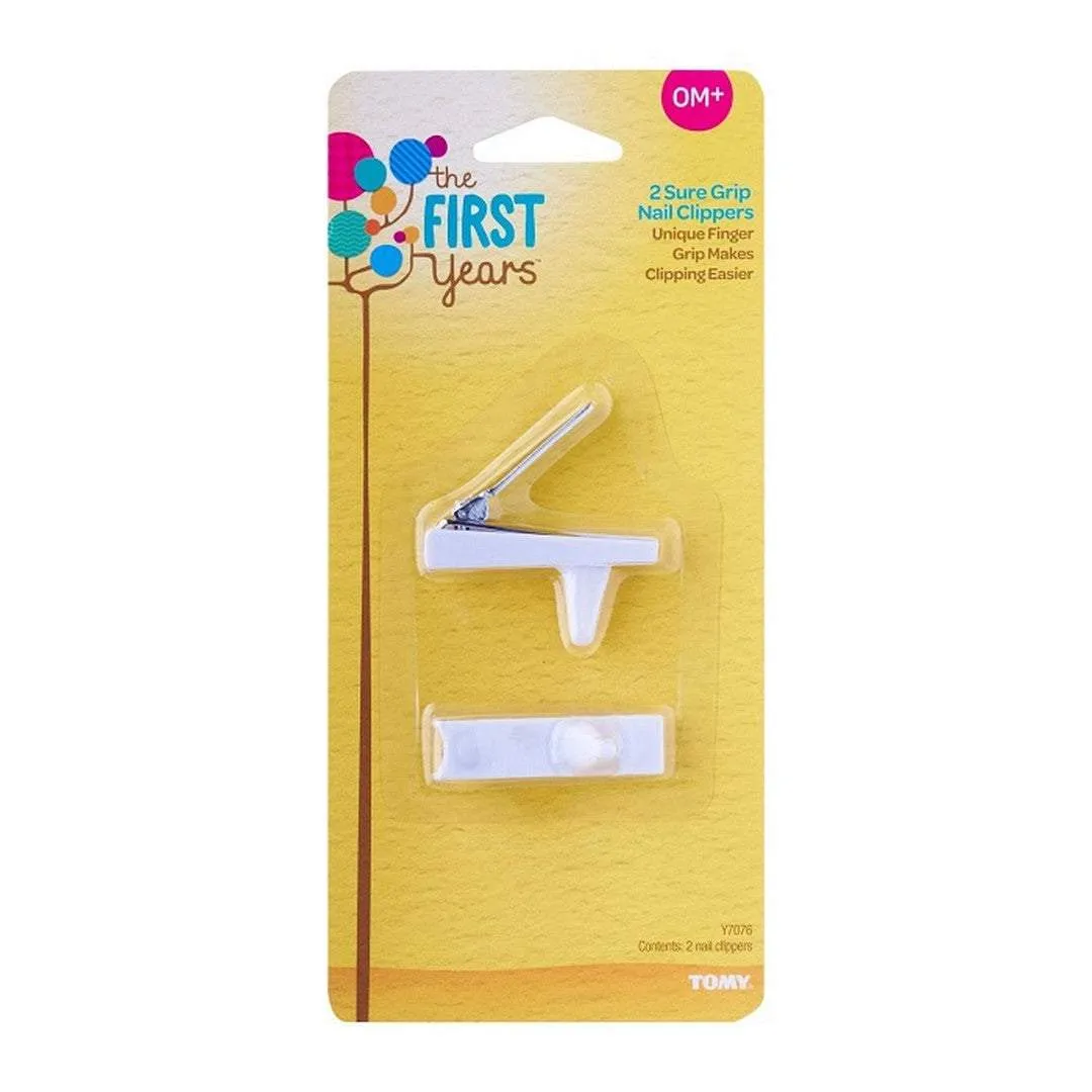 The First Years Sure Grip Nail Clippers Pk-2 White || Birth  to 36months