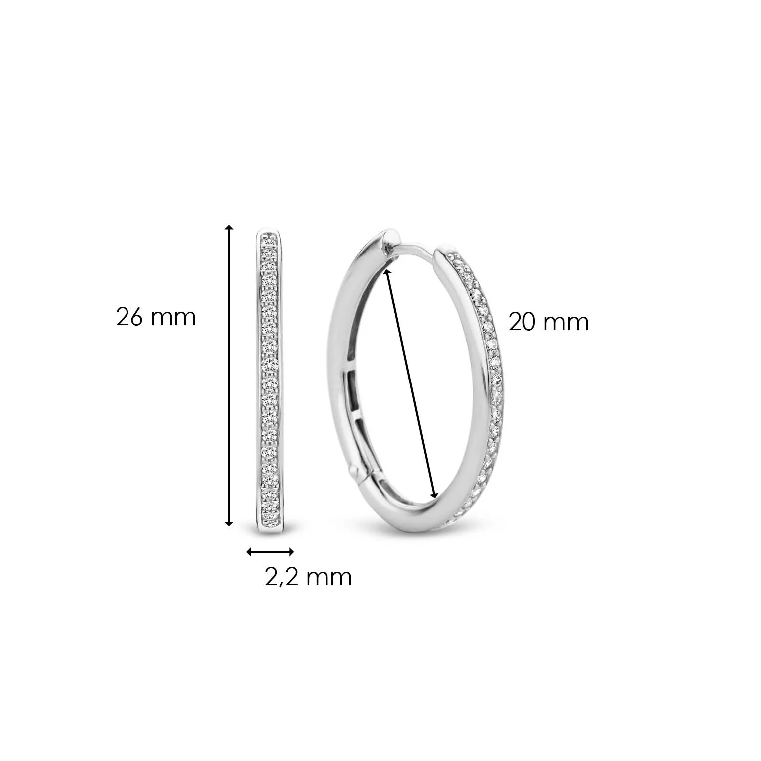 TI SENTO Oversized hoops - 7789ZI