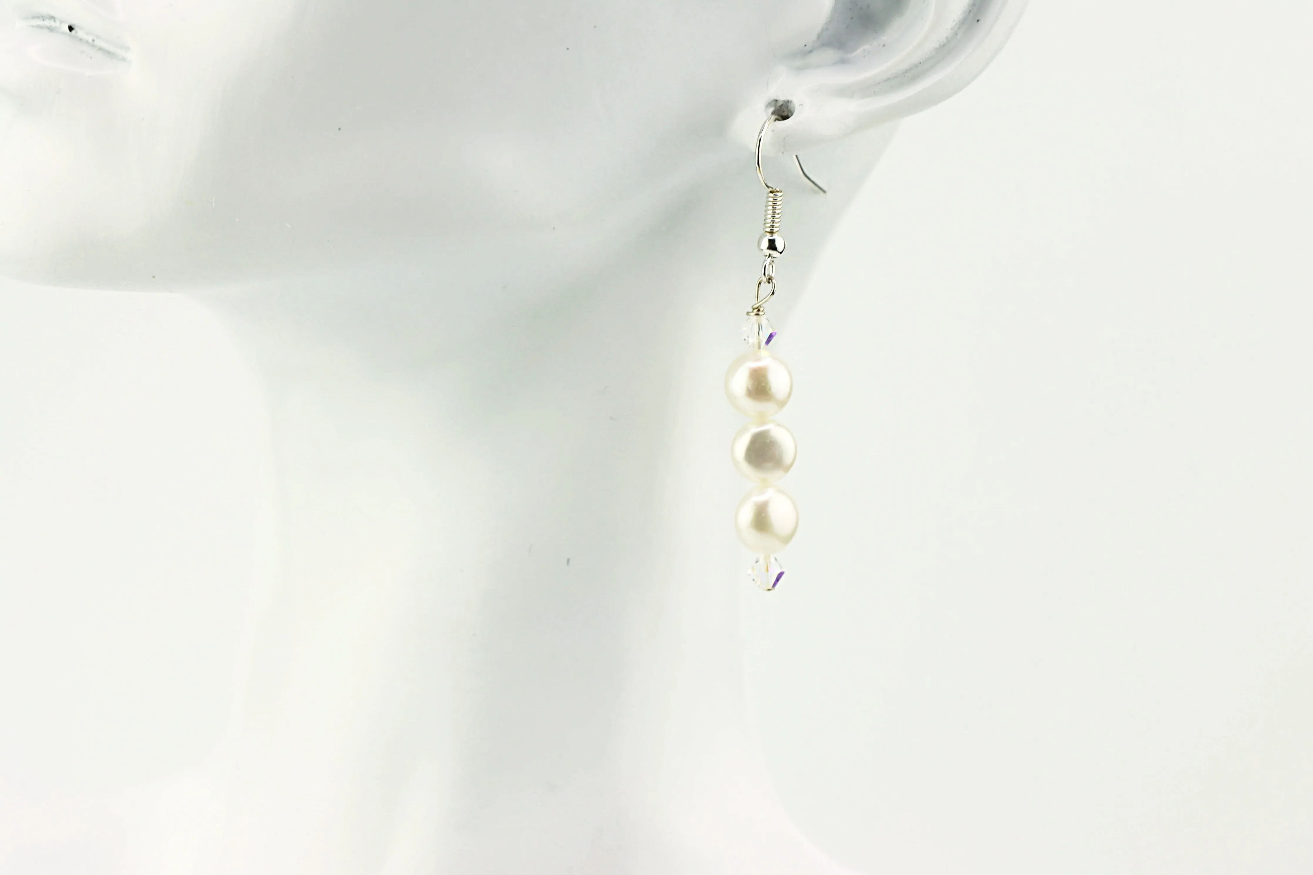 Triple Pearl Earrings
