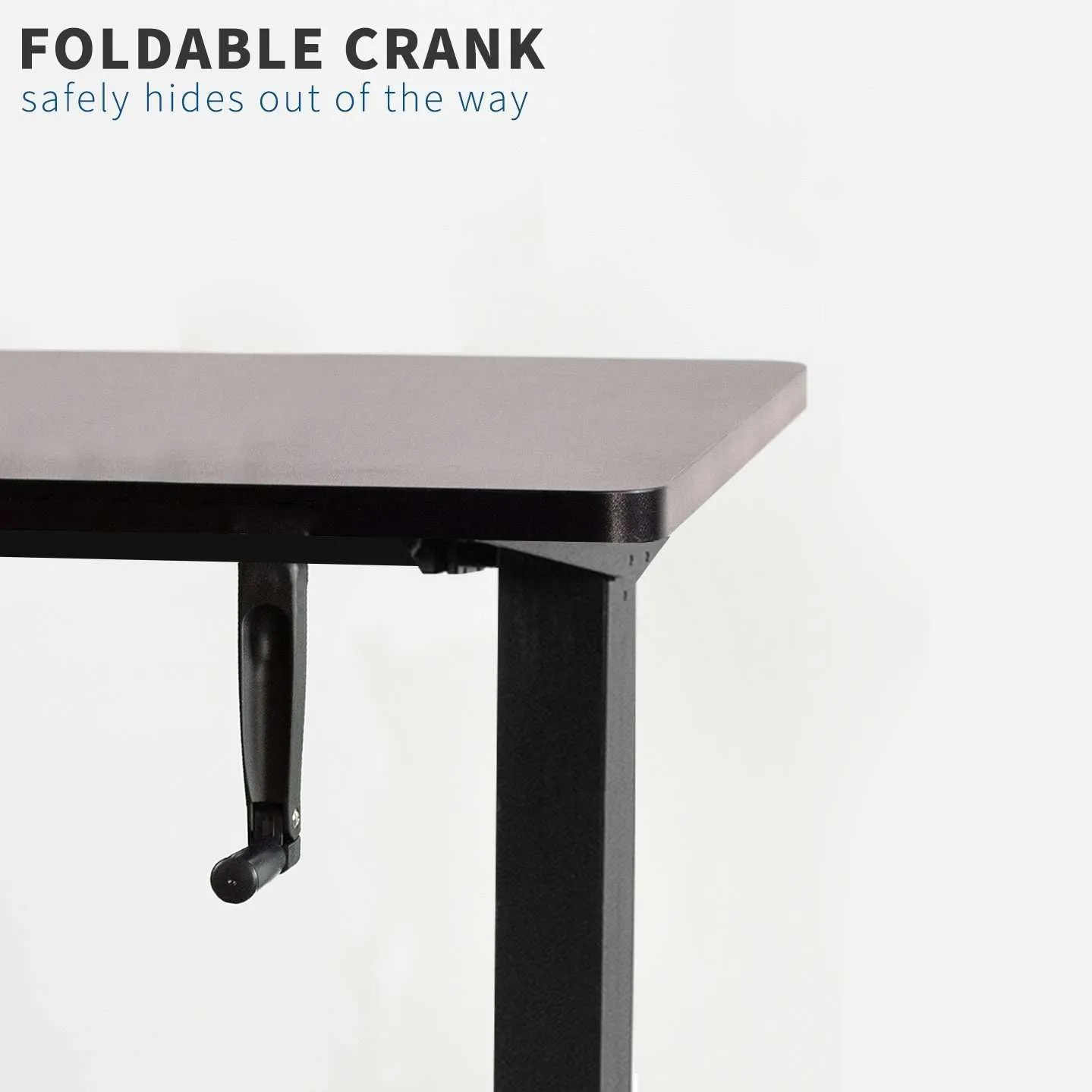 VIVO 43" x 24" Manual Height-Adjustable Desk w/ Crank, DESK-KIT-MB4B/MB4W/MB4C/MB4D/MB4E