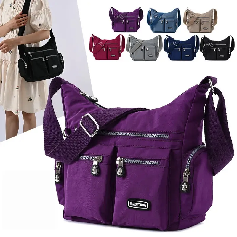 Waterproof Crossbody Bag with Pockets