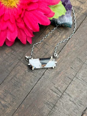 Waterproof White Buffalo Remix Bar Necklace #10