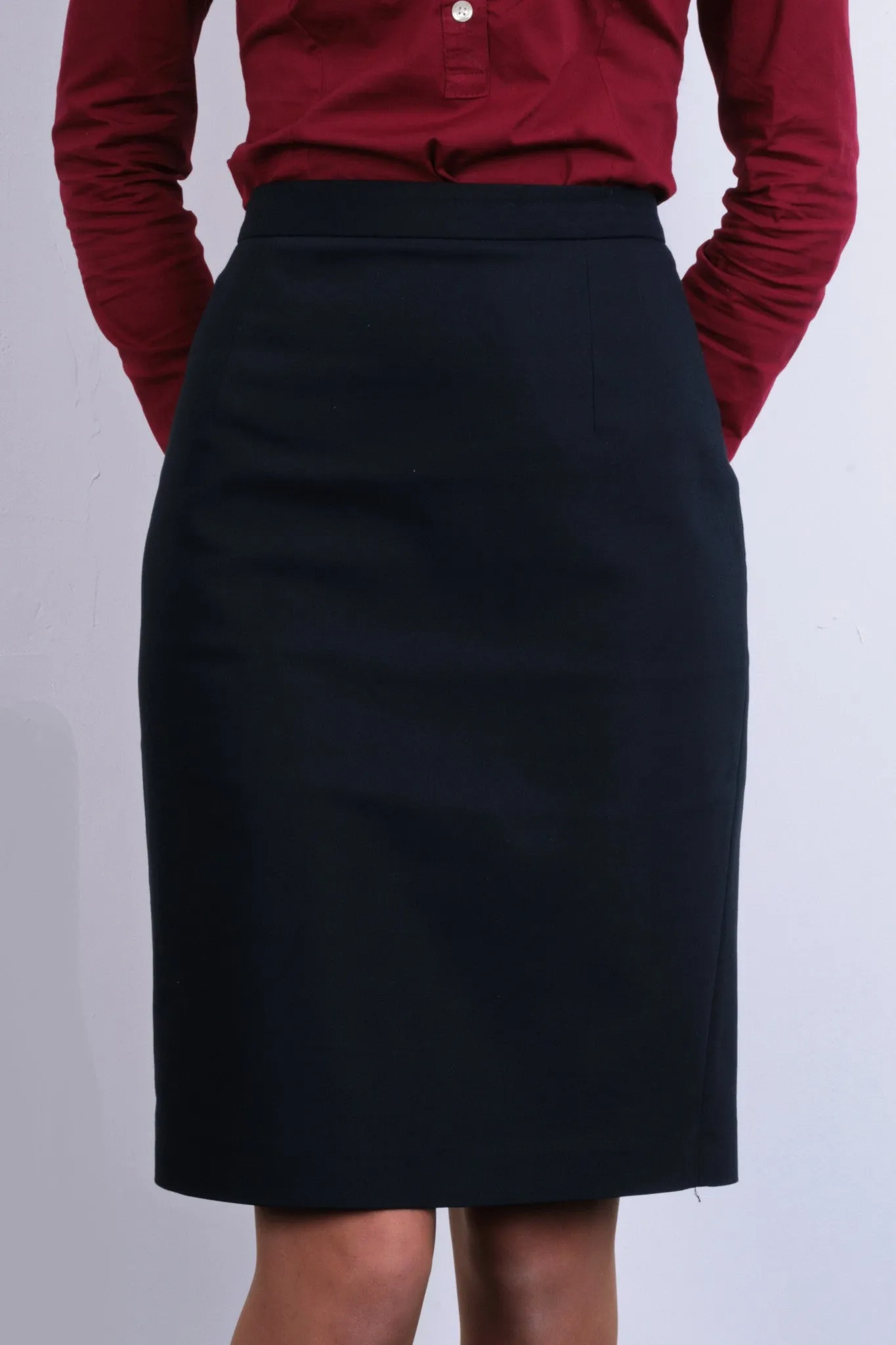 Zara Basic Womens S Elegant Skirt Royal Blue Office Work